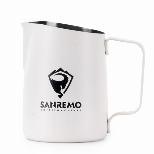 Tiamo 斜口拉花杯450cc尖口設計 義大利SANREMO品牌合作款  |【停產】不鏽鋼製品