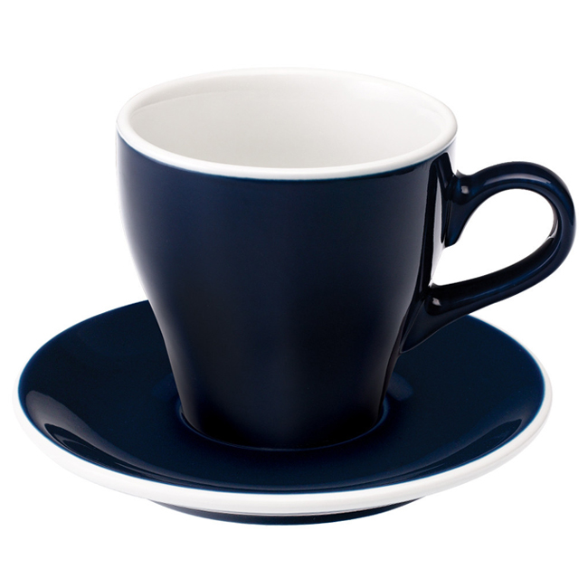 愛陶樂 Tulip 80 咖啡杯盤組80cc深藍色 31131037  |瓷器咖啡杯盤組