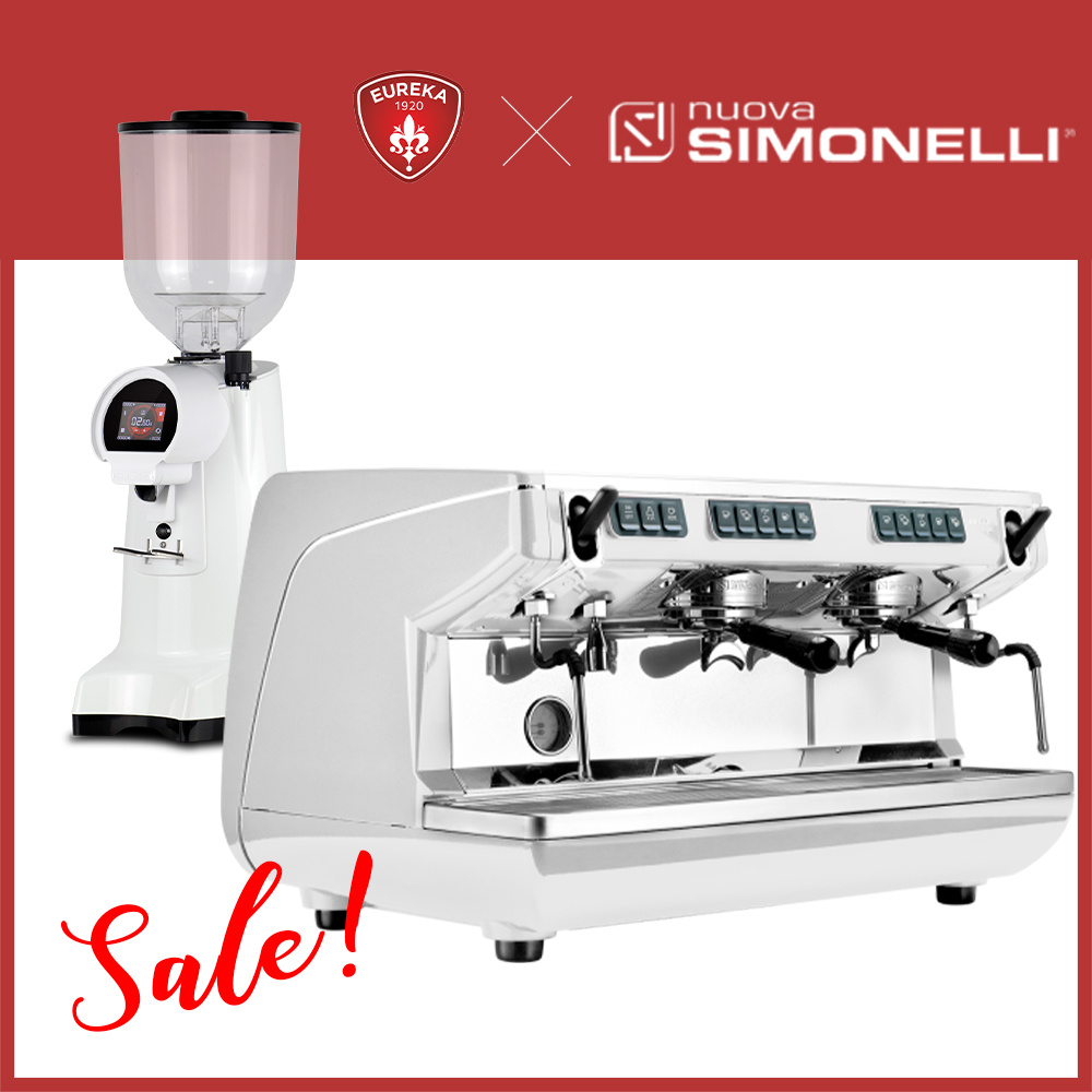 組合特惠 磨豆機3選1！Nuova Simonelli Appia Life 雙孔營業機 白 + EUREKA FIRENZE 75 / Fiorenzato F64 EVO / WPM ZD-18  |Nuova Simonelli 咖啡機