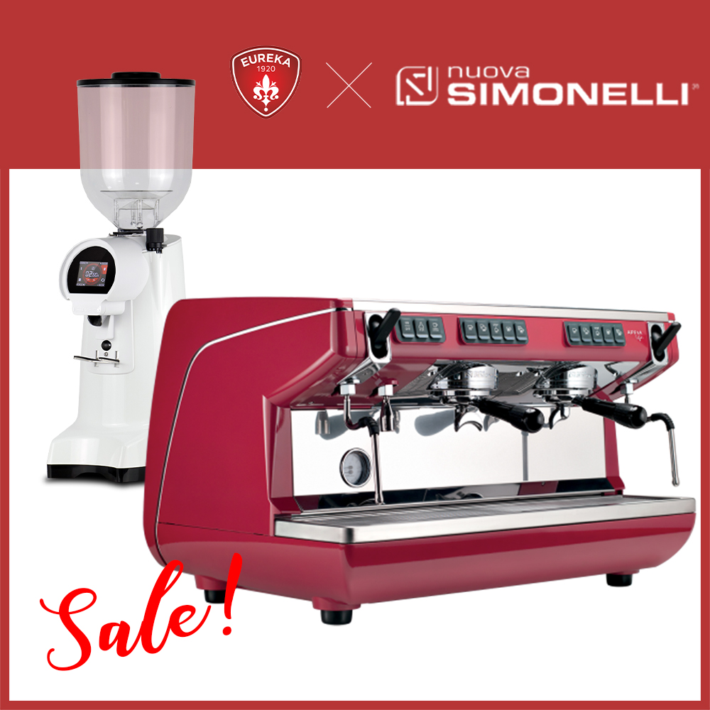 組合特惠 磨豆機3選1！Nuova Simonelli Appia Life 雙孔營業機 紅 + EUREKA FIRENZE 75 / Fiorenzato F64 EVO / WPM ZD-18  |Nuova Simonelli 咖啡機