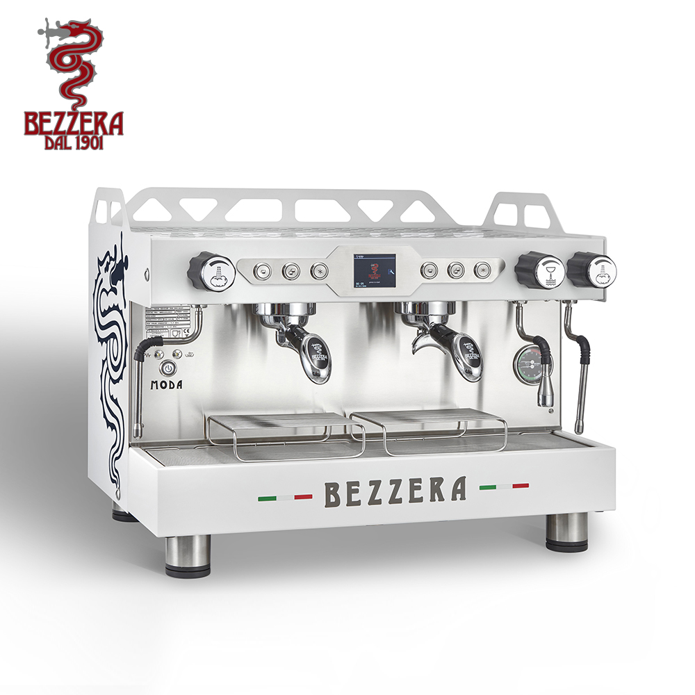 Bezzera 貝澤拉 MODA PID Display 雙孔營業機 220V (白色)  |BEZZERA 營業用 咖啡機