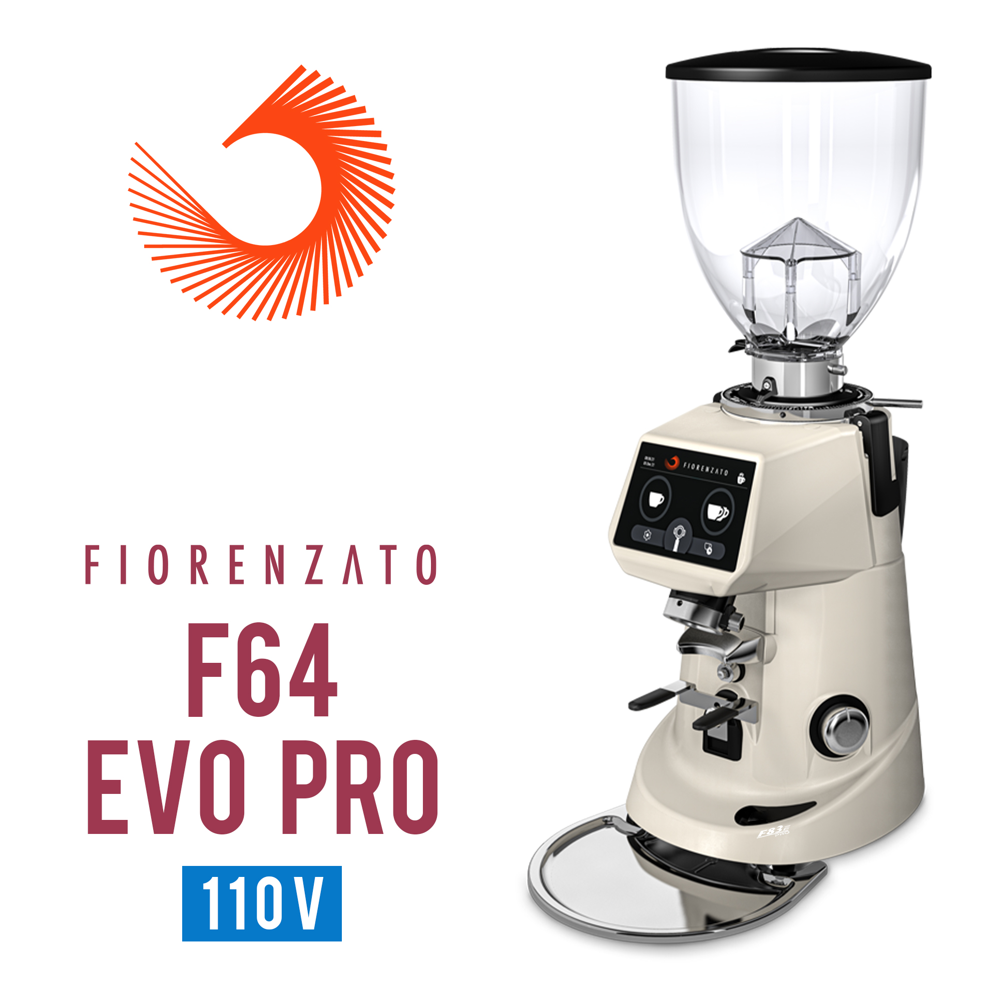 Fiorenzato F64 EVO PRO 營業用磨豆機110V 珍珠白  |營業級磨豆機