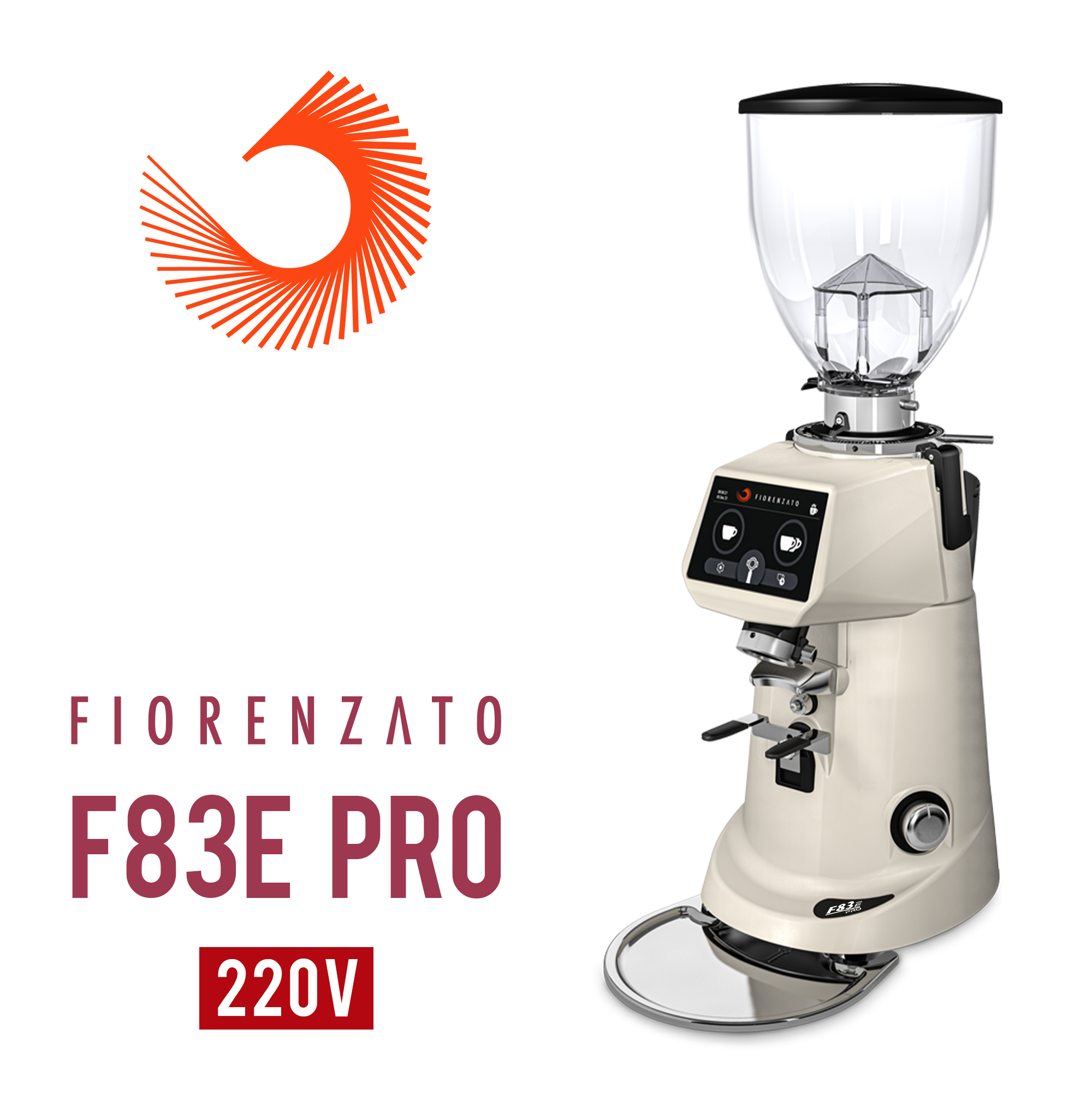 Fiorenzato F83E PRO 營業用磨豆機220V 珍珠白 