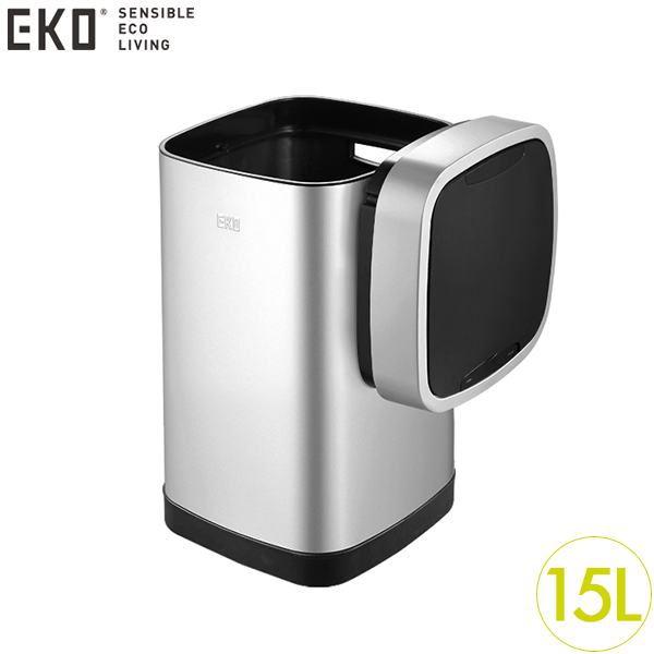 防疫免接觸！EKO臻美 感應環境桶 15L 砂鋼 EK9288MT-15L  |【停產】電器產品