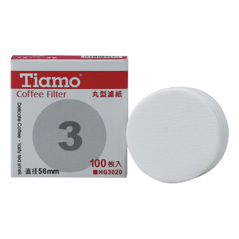 Tiamo 丸型濾紙3號 100入 直徑56mm  |冰滴咖啡壺