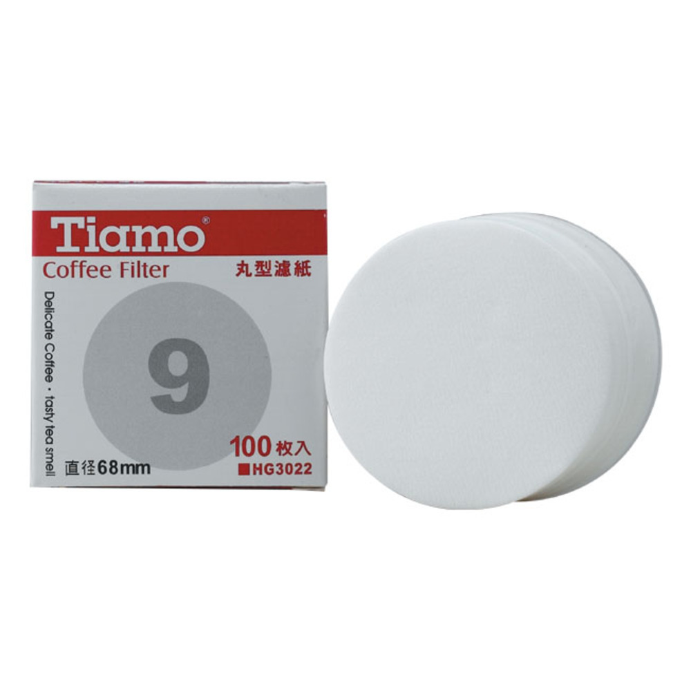 Tiamo 丸型濾紙9號 100入 直徑68mm  |冰滴咖啡壺