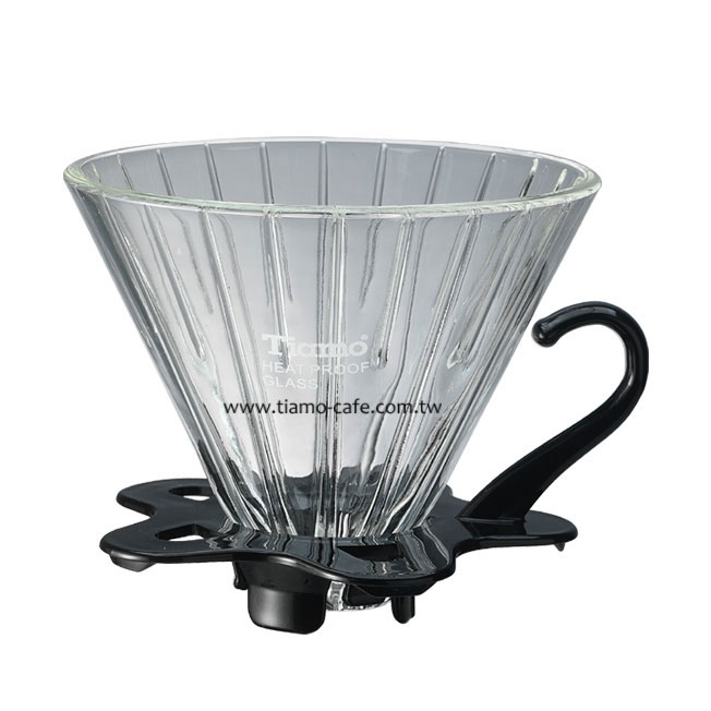 TIAMO V01(適用1-2人)玻璃 錐型 咖啡濾器組 附量匙  |錐型咖啡濾杯 / 濾紙