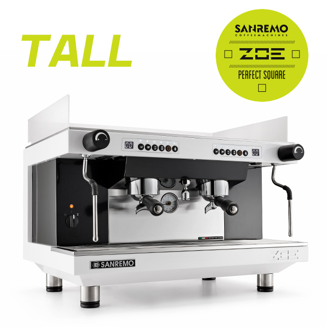 SANREMO  Zoe competition  tall  雙孔營業機 220V (白黑)  |SANREMO 咖啡機