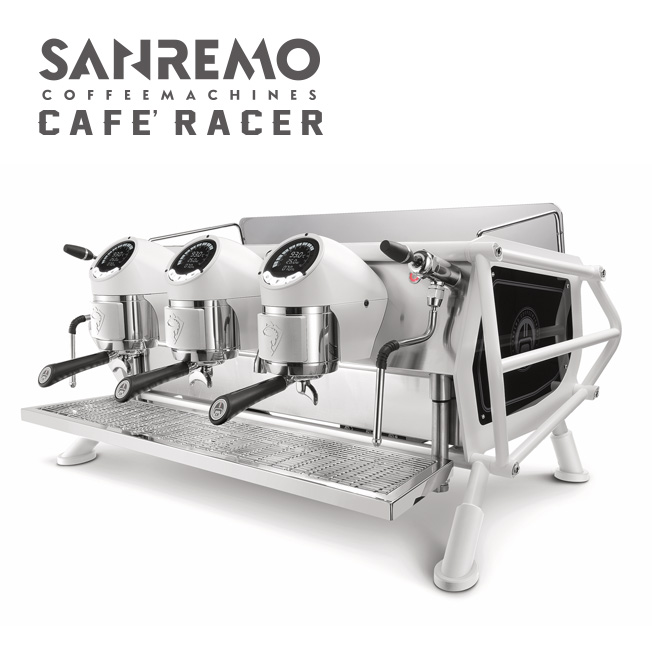 SANREMO CAFE RACER FULL WHITE 三孔營業用咖啡機 220V  |【停產】電器產品